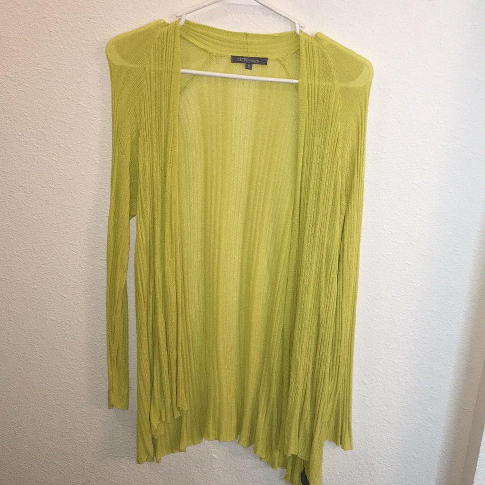 Neon yellow cardigan